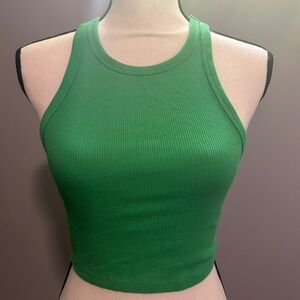 green zara tank top
